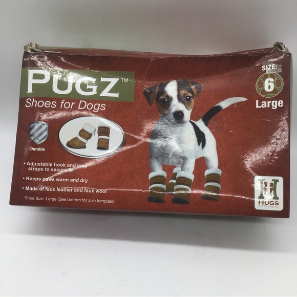 Pugz Shoes For Dogs By Hugs Pet Products Sz. 6 - Large Item 11003 NEW - Picture 9 of 10